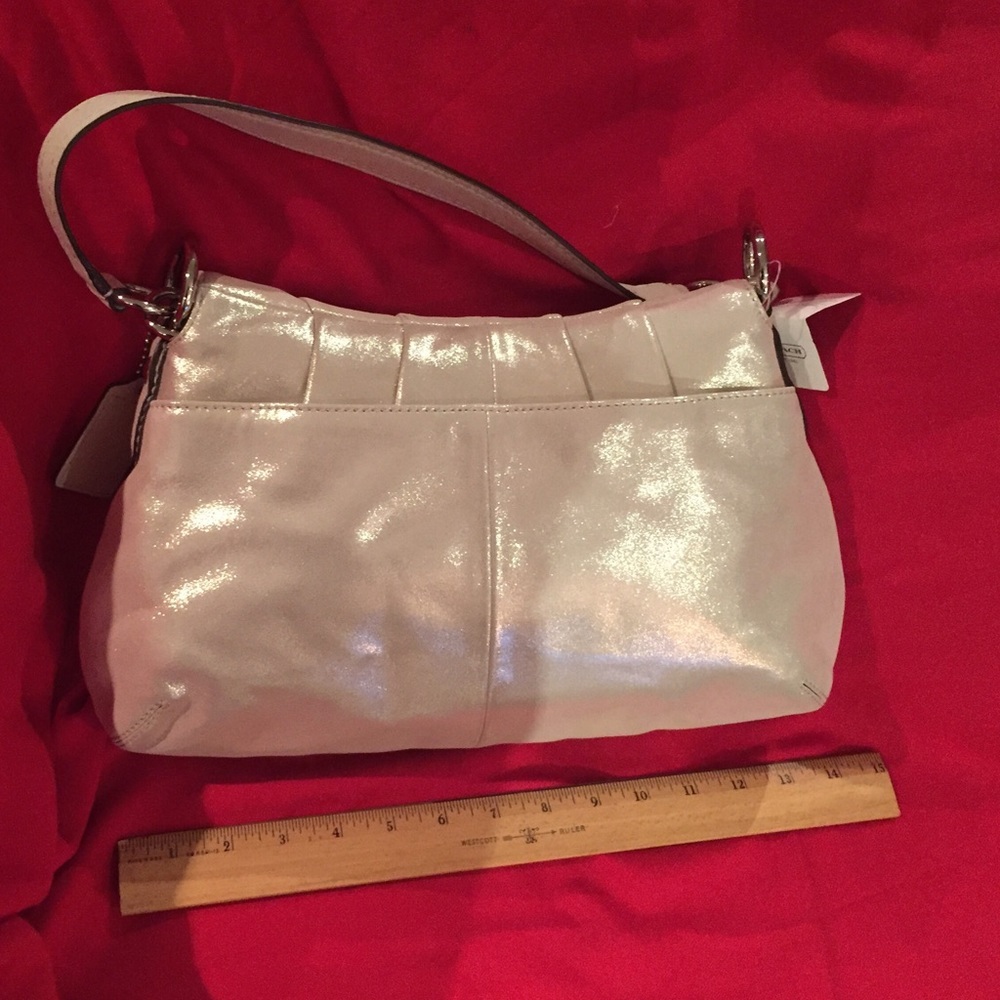 Coach Sueded Leather Very Unique Sparkled Bag NWT - Picture 6 of 6
